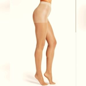 Bundle of 3, Talbots Silky Support Control Top Pantyhose - medium nude